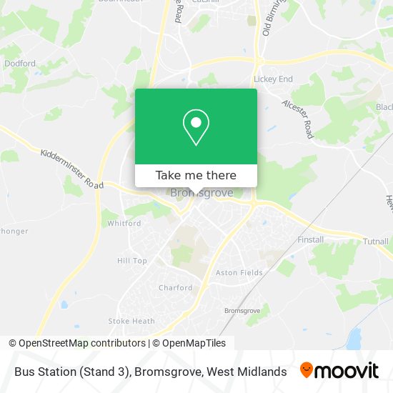Bus Station (Stand 3), Bromsgrove map