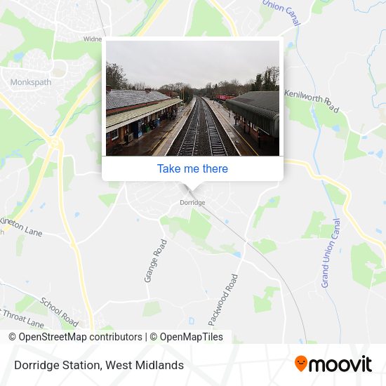 Dorridge Station map