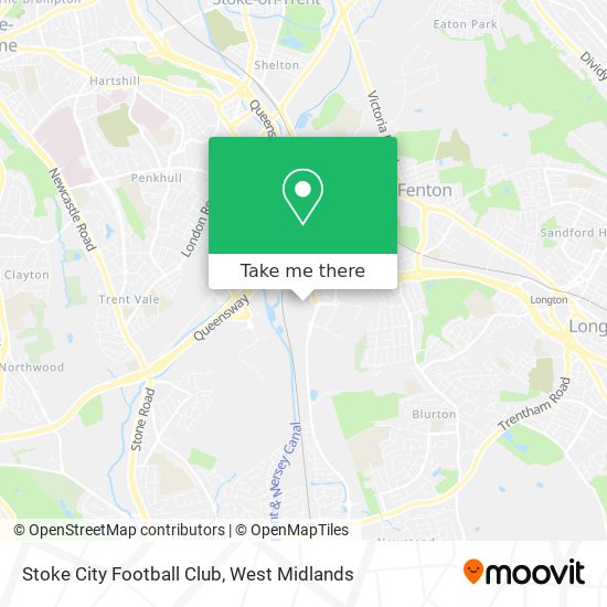 Stoke City Football Club map