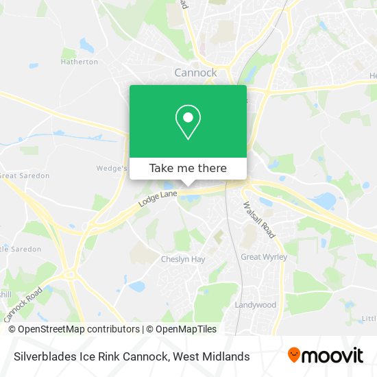 Silverblades Ice Rink Cannock map