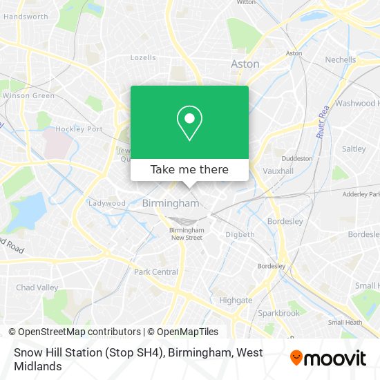 Snow Hill Station (Stop SH4), Birmingham map
