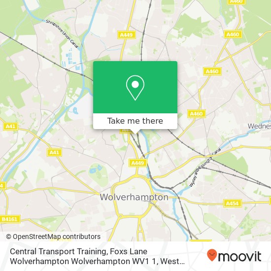 Central Transport Training, Foxs Lane Wolverhampton Wolverhampton WV1 1 map