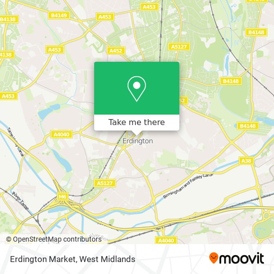 Erdington Market map