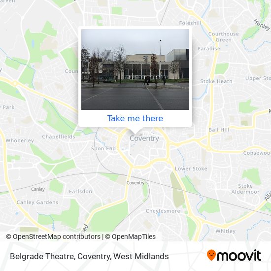 Belgrade Theatre, Coventry map