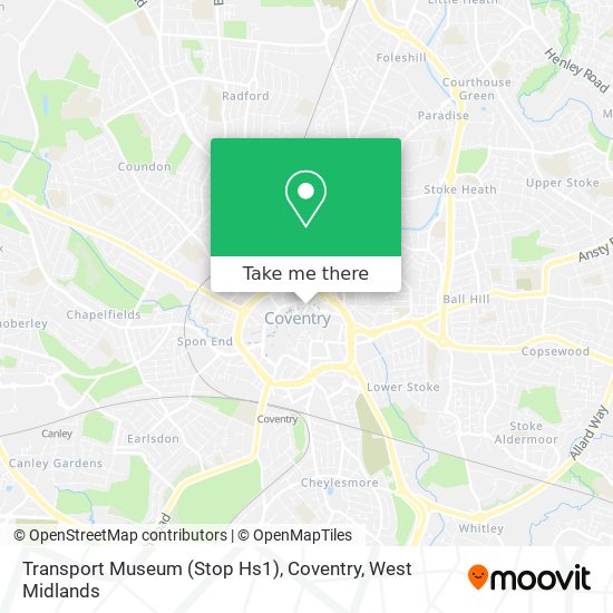 Transport Museum (Stop Hs1), Coventry map