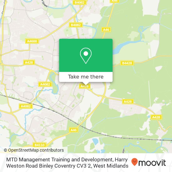 MTD Management Training and Development, Harry Weston Road Binley Coventry CV3 2 map