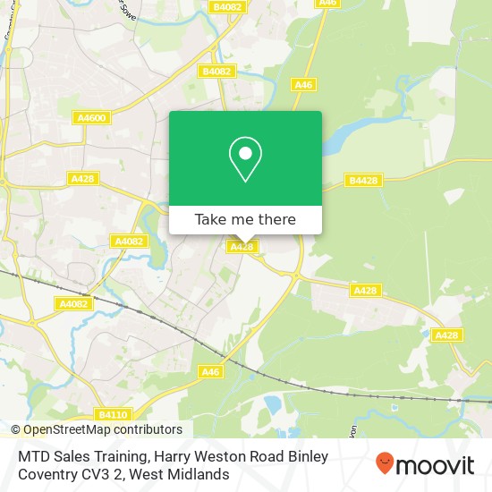 MTD Sales Training, Harry Weston Road Binley Coventry CV3 2 map