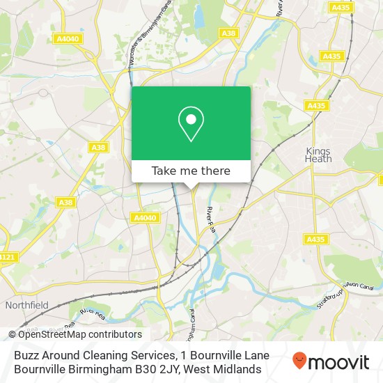 Buzz Around Cleaning Services, 1 Bournville Lane Bournville Birmingham B30 2JY map