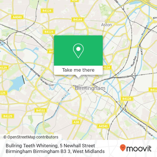 Bullring Teeth Whitening, 5 Newhall Street Birmingham Birmingham B3 3 map