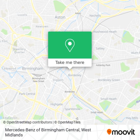 Mercedes-Benz of Birmingham Central map