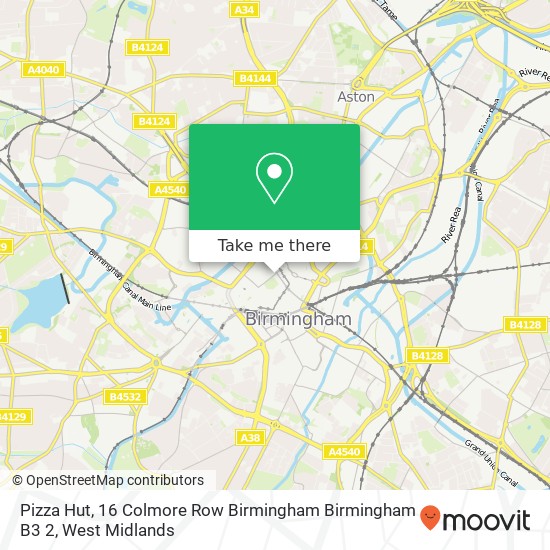 Pizza Hut, 16 Colmore Row Birmingham Birmingham B3 2 map