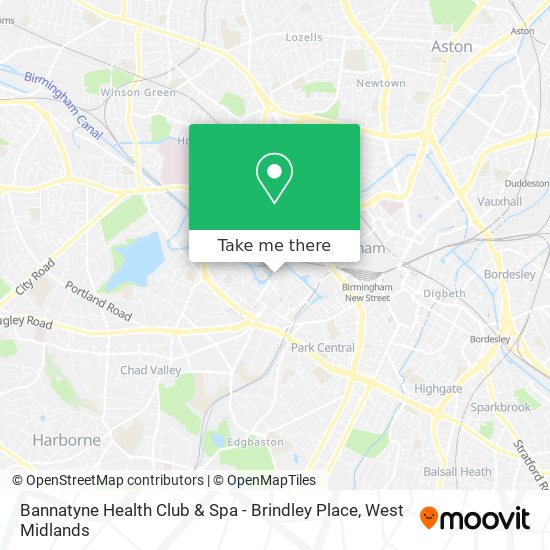 Bannatyne Health Club & Spa - Brindley Place map