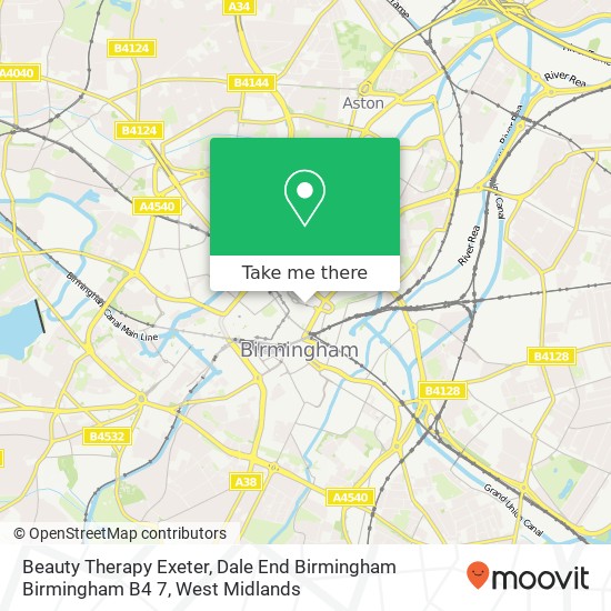 Beauty Therapy Exeter, Dale End Birmingham Birmingham B4 7 map