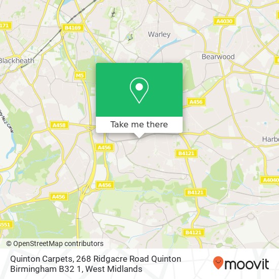 Quinton Carpets, 268 Ridgacre Road Quinton Birmingham B32 1 map