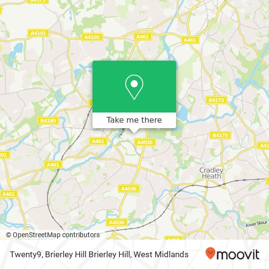 Twenty9, Brierley Hill Brierley Hill map