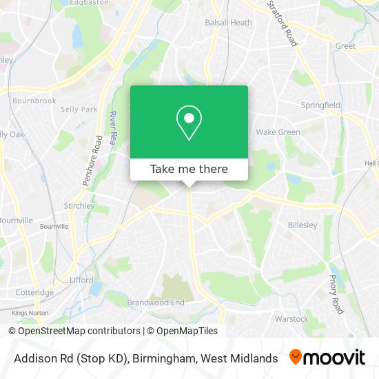 Addison Rd (Stop KD), Birmingham map