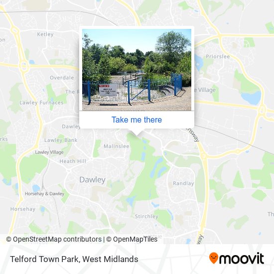 Telford Town Park map