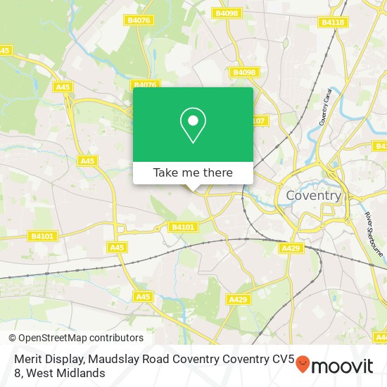 Merit Display, Maudslay Road Coventry Coventry CV5 8 map