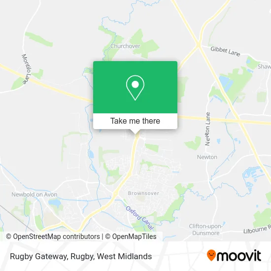 Rugby Gateway, Rugby map