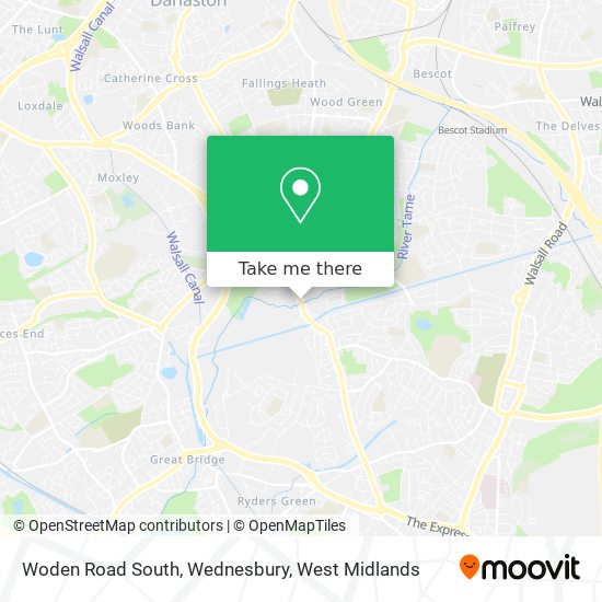 Woden Road South, Wednesbury map
