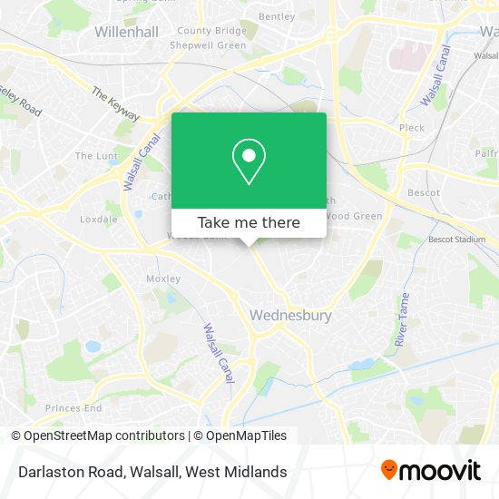 Darlaston Road, Walsall map