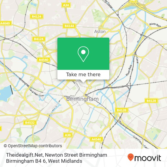 Theidealgift.Net, Newton Street Birmingham Birmingham B4 6 map