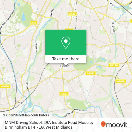MNM Driving School, 29A Institute Road Moseley Birmingham B14 7EG map