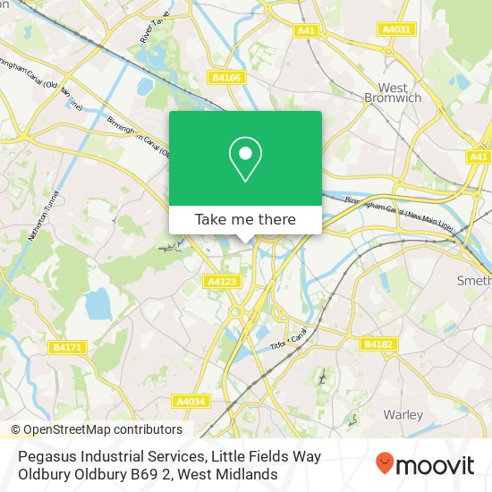Pegasus Industrial Services, Little Fields Way Oldbury Oldbury B69 2 map