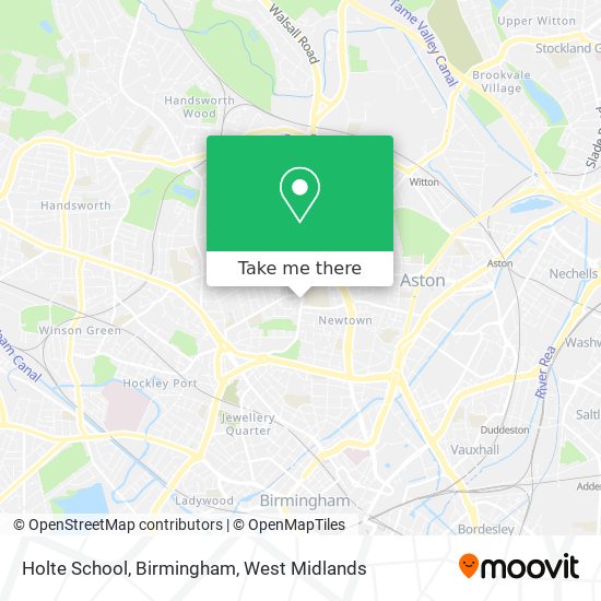 Holte School, Birmingham map