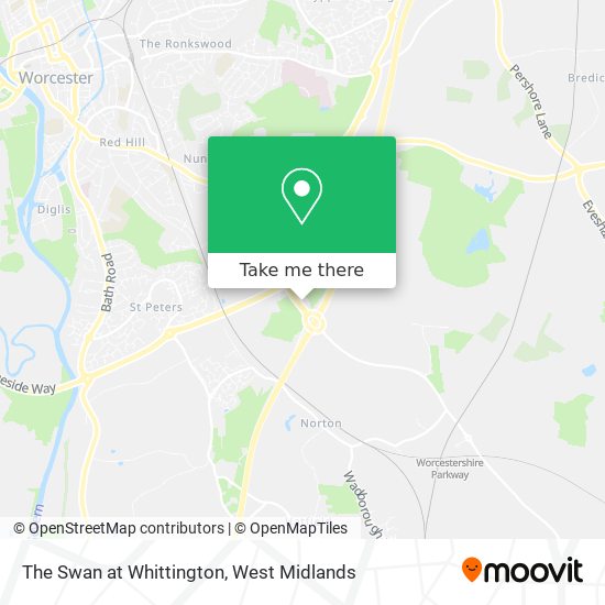 The Swan at Whittington map
