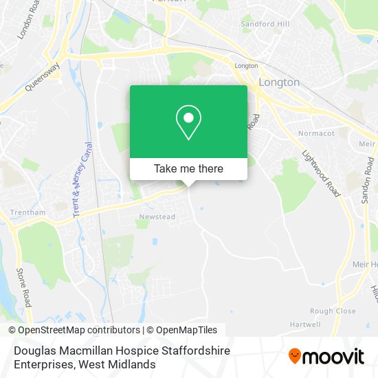 Douglas Macmillan Hospice Staffordshire Enterprises map