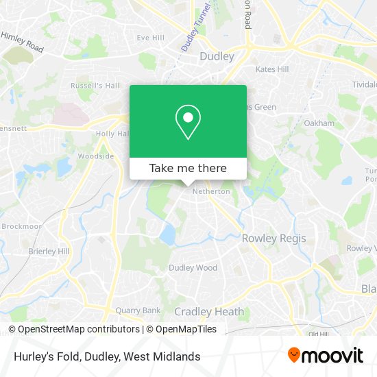 Hurley's Fold, Dudley map