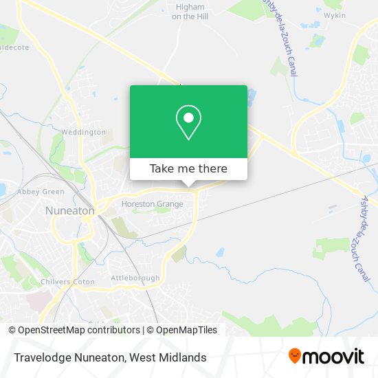 Travelodge Nuneaton map