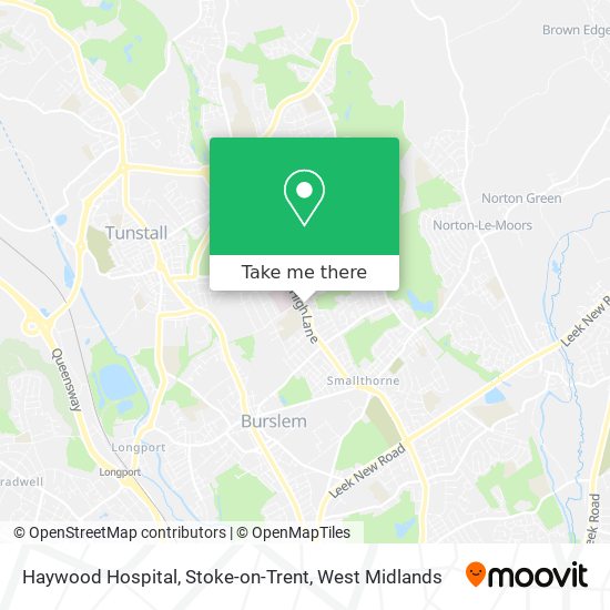 Haywood Hospital, Stoke-on-Trent map
