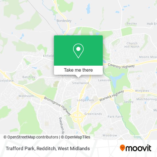 Trafford Park, Redditch map