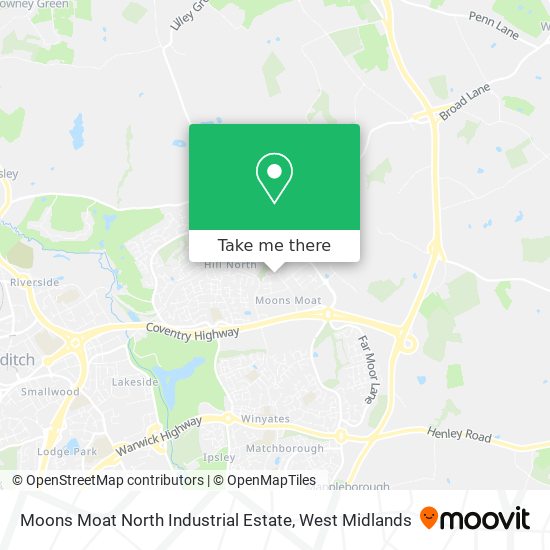 Moons Moat North Industrial Estate map