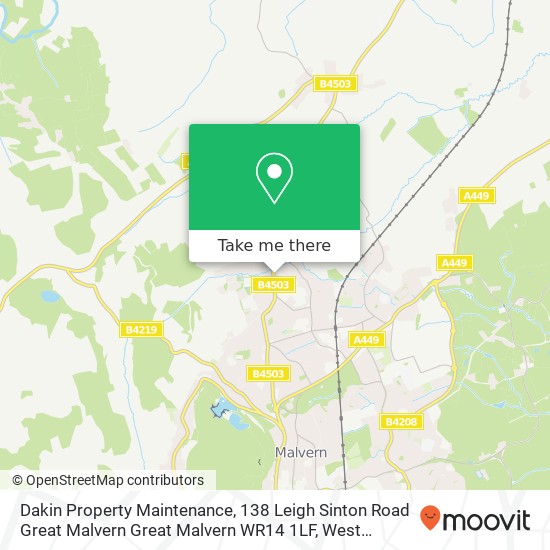 Dakin Property Maintenance, 138 Leigh Sinton Road Great Malvern Great Malvern WR14 1LF map