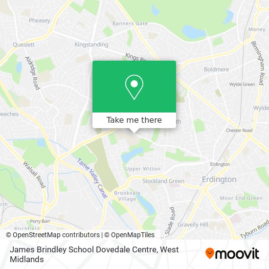 James Brindley School Dovedale Centre map
