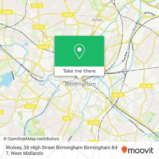 Wolsey, 38 High Street Birmingham Birmingham B4 7 map