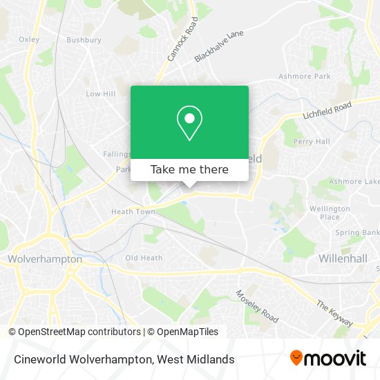 Cineworld Wolverhampton map