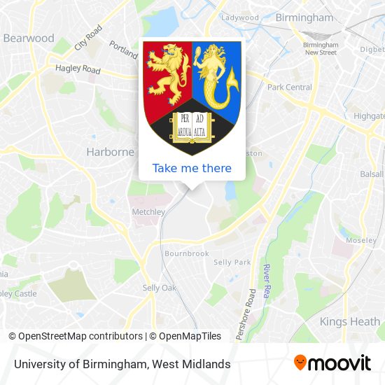 University of Birmingham map