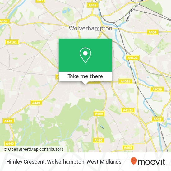 Himley Crescent, Wolverhampton map