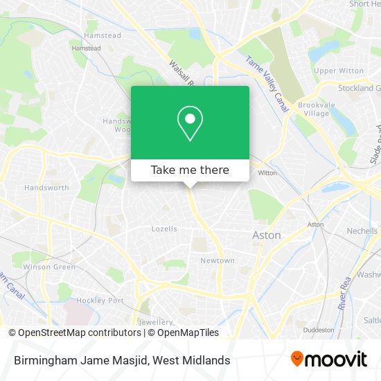 Birmingham Jame Masjid map