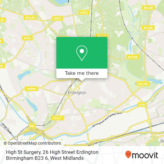High St Surgery, 26 High Street Erdington Birmingham B23 6 map