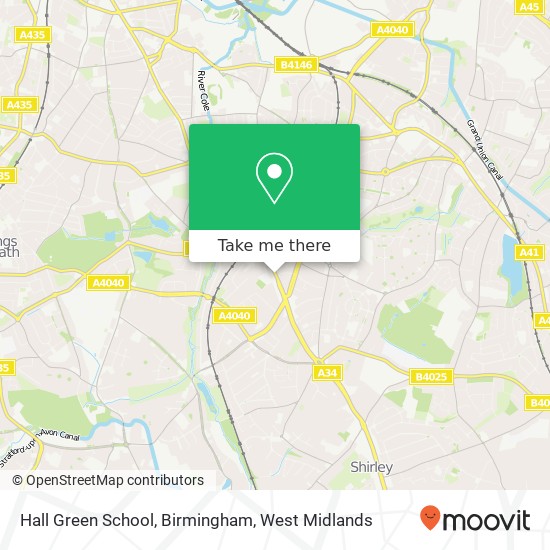 Hall Green School, Birmingham map