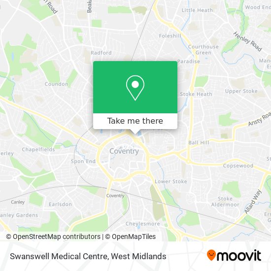 Swanswell Medical Centre map