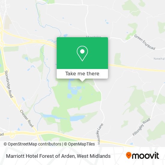 Marriott Hotel Forest of Arden map