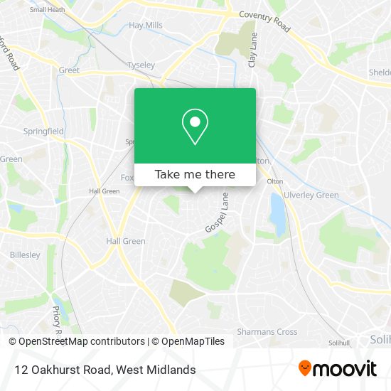 12 Oakhurst Road map