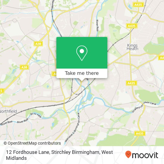 12 Fordhouse Lane, Stirchley Birmingham map