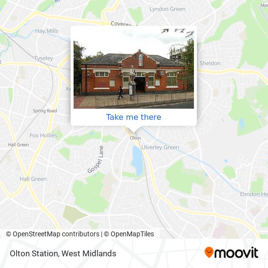 Olton Station map